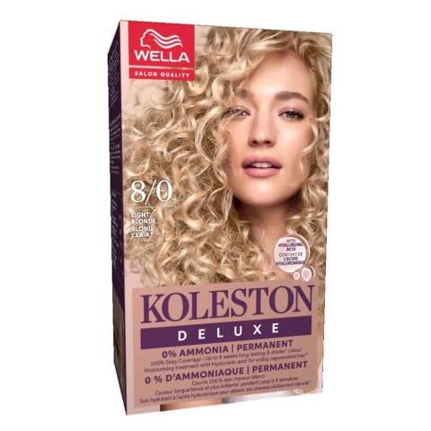Wella Koleston Deluxe بدون آمونیاک ست رنگ مو 8/0 بلوند روشن