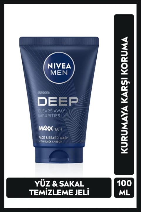 NIVEA MEN ژل پاکسازی عمقی صورت و ریش ۱۰۰ میل