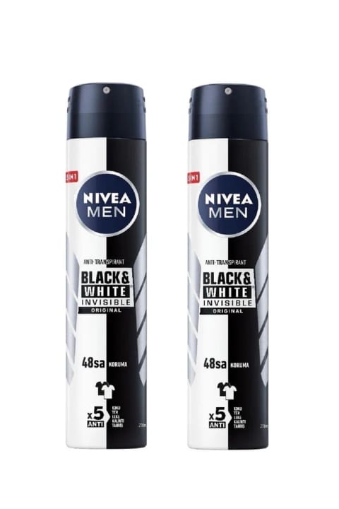 NIVEA Men Invisible Black & White Original دئودورانت اسپری ۲۰۰ میلیلیتر