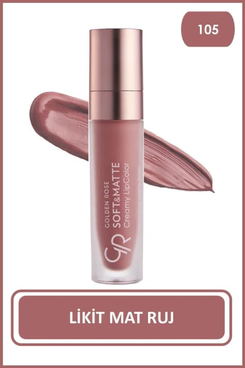Golden Rose Soft&Matte Creamy Lipcolor - 105 - رژ لب مایع نرم و مات