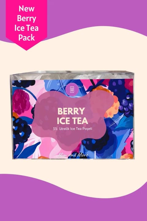 Mim and More Berry Ice Tea Pack - بسته چای سرد توت‌فروشی، 5×20 گرم