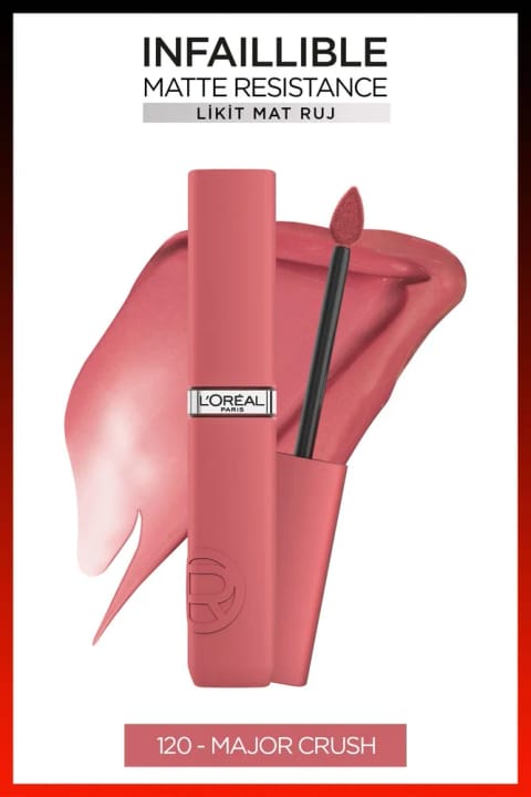 L'Oreal Paris Infaillible Matte Resistance رژ لب مایع مات - 120 Major Crush