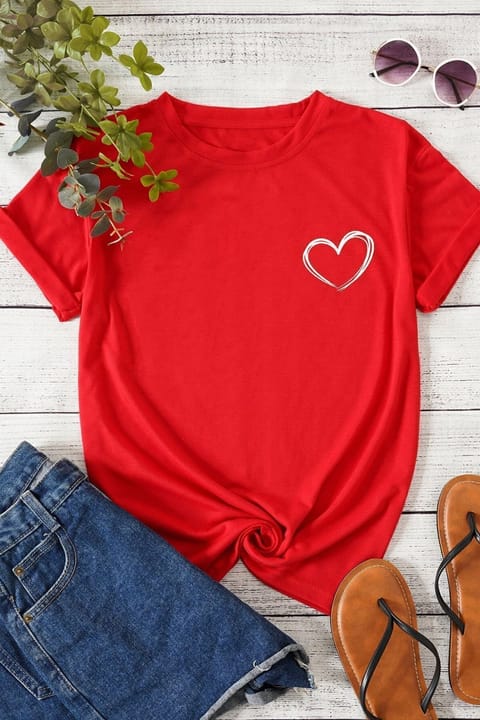 تیشرت طرحدار Hearts یونیسکس uyguntarz