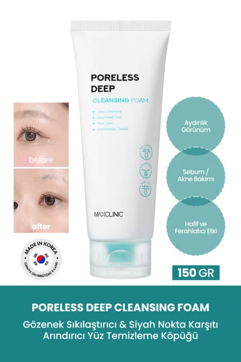 فوم پاککننده صورت MAXCLINIC مناسب منافذ باز و جوشهای سرسیاه Maxclinic Poreless