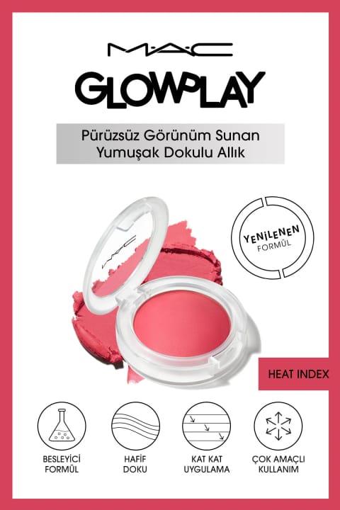 رژگونه بافت‌نرم M.A.C Glow Play - Heat Index