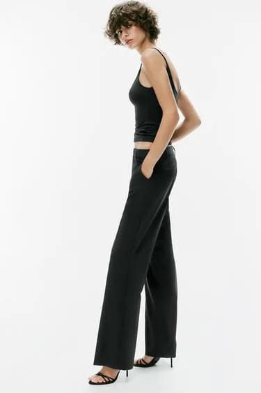 Zara شلوار راسته کمر پایین