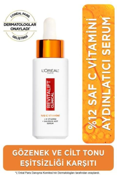 L'Oreal Paris Revitalift Clinical سرم روشن‌کننده و یکدست‌کننده پوست با ۱۲٪ ویتامین C خالص