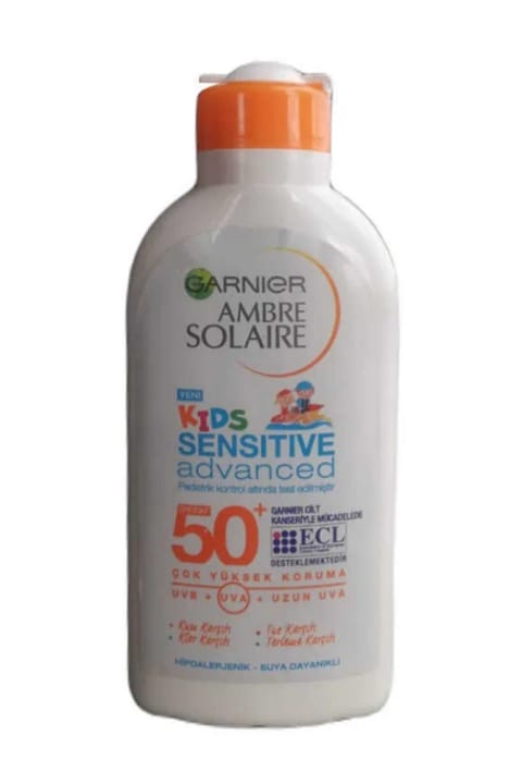 گارنیه آمبر سولر کیدز سنسیتیو ادونسد کرم بچه SPF50+ 200 میلی‌لیتر