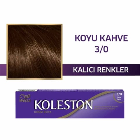 Koleton رنگ مو تیوپی 3/0 قهوه ای تیره