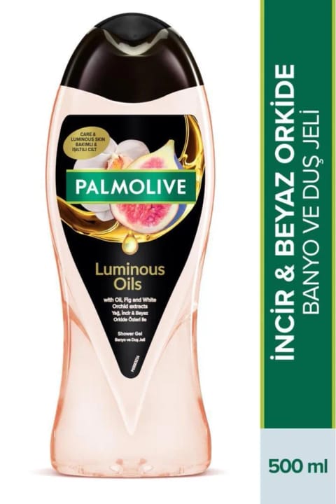 Palmolive ژل دوش Luminous Oils با ارکیدهٔ سفید و روغن انجیر ۵۰۰ میلیلیتر