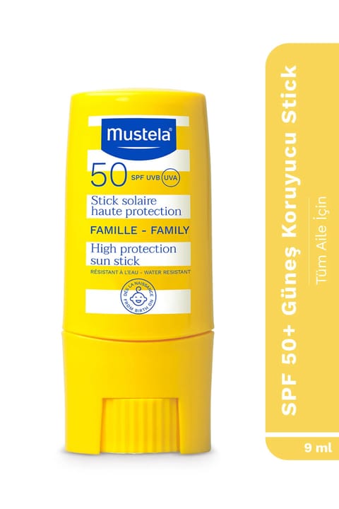 ضدآفتاب استیک Mustela SPF 50 با محافظت بالا ۹ میلیلیتر