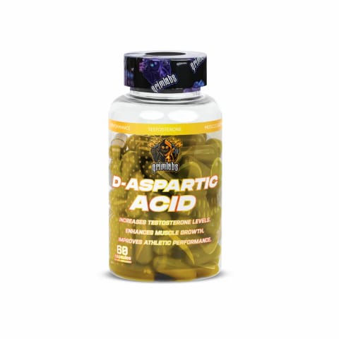 Grimlabs DAA، D-Aspartic Acid 500mg 60 سروینگ