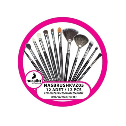 Nascita ست حرفهای براش مشکی NASBRUSHKVZ05