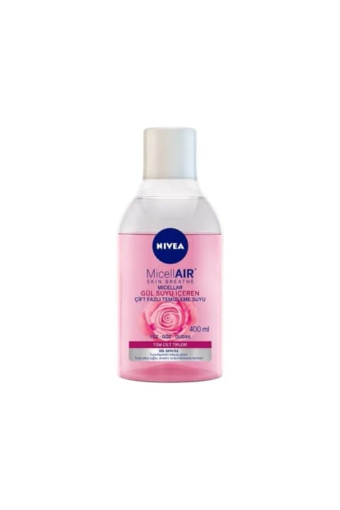NIVEA میسلار واتر دو فاز پاک‌کننده آرایش با عصاره گل سرخ ۴۰۰ میلی‌لیتر