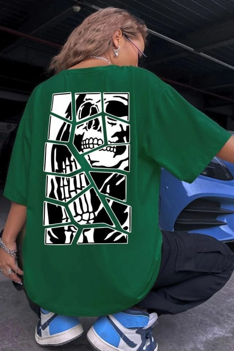 تیشرت چاپی Skullcracked یونیسکس uyguntarz