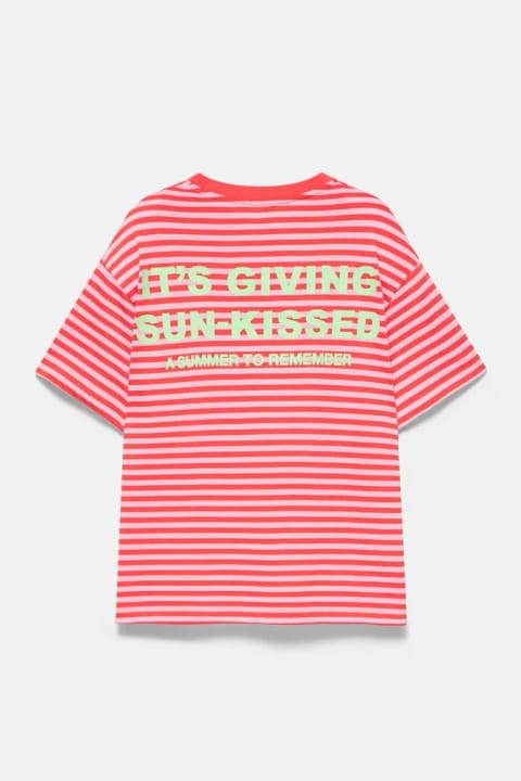 تیشرت خطدار طرحدار Pull&Bear