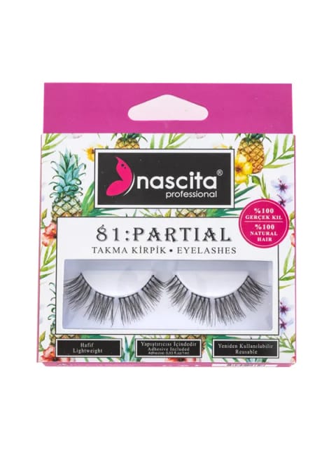 مژه مصنوعی تکه‌ای Nascita با ظاهر طبیعی و ۱۰۰٪ موی واقعی NASEYE000081