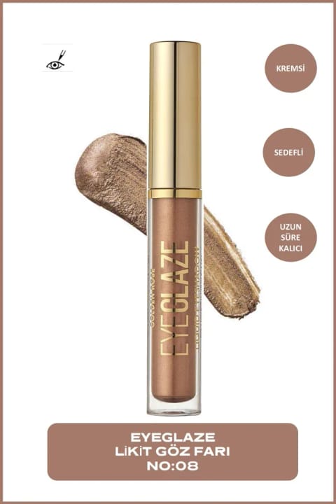 Golden Rose Eye Glaze سایه مایع چشم شماره ۰۸ Rosy Brown - مات