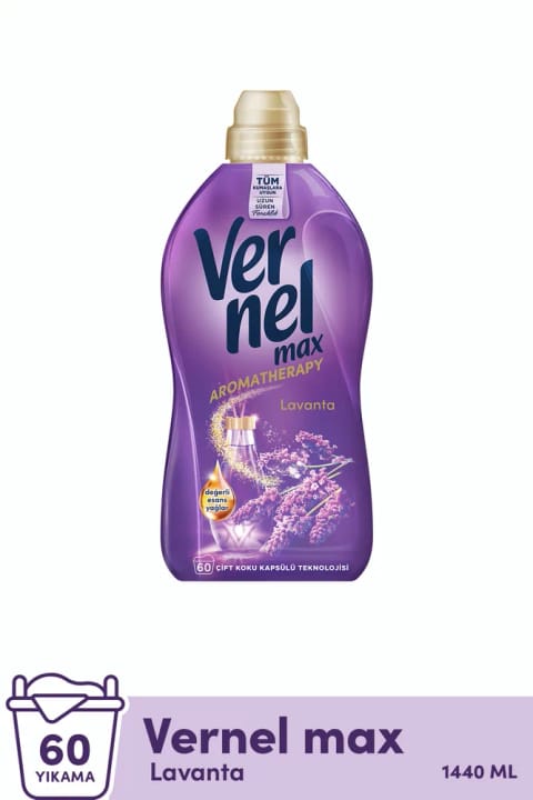 نرم‌کننده لباس غلیظ Vernel Max 1440ml (60 بار شستشو) اسطوخودوس تازه