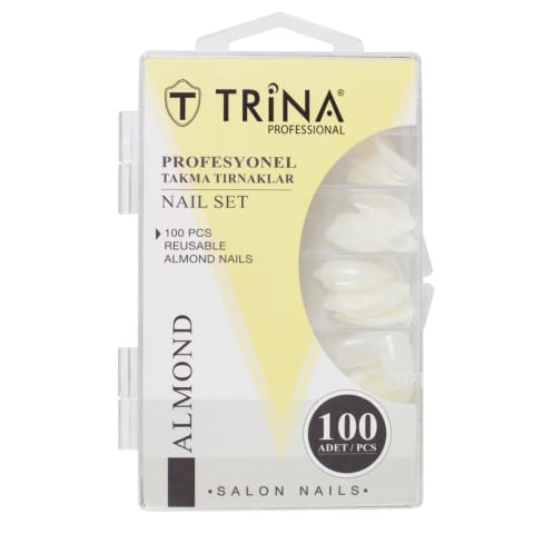 ناخن مصنوعی بادامی Trina بسته ۱۰۰ عددی TRNNAIL0003