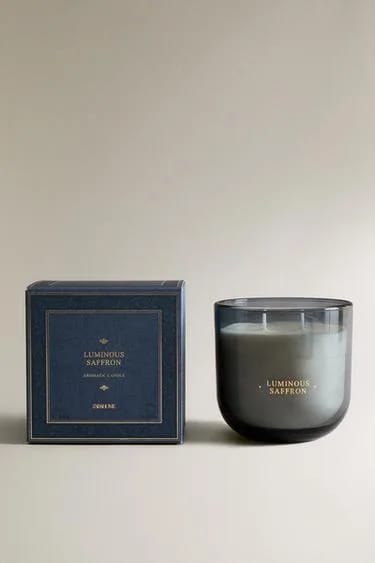 شمع معطر زعفرانی درخشان (400 گرم)