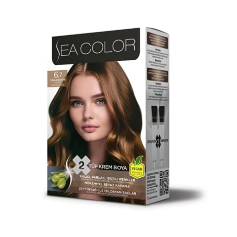 ست رنگ مو Sea Color 6.7 شکلات قهوه‌ای