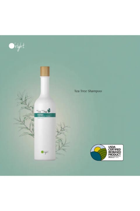 شامپو تصفیه‌کننده O'right Tea Tree مناسب موهای مستعد شوره و خارش