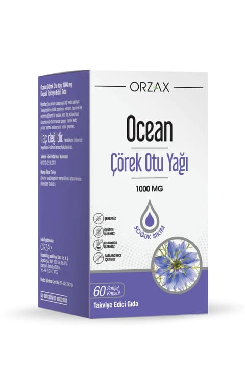 Ocean Orzax روغن سیاهدانه 1000 میلیگرم 60 کپسول