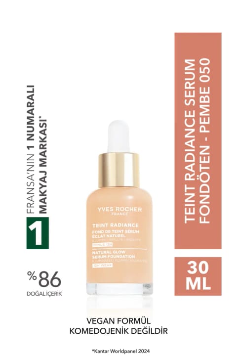Yves Rocher Teint Radiance فونداتین مایع — Pembe 050