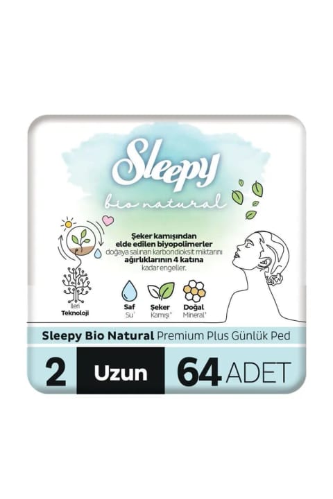 Sleepy Bio Natural Premium Plus روزانه بلند ۳۲ عددی