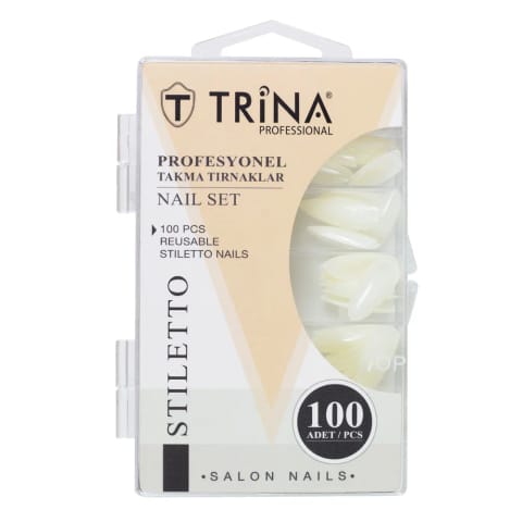 ست ناخن مصنوعی استیلتو Trina بسته ۱۰۰ عددی TRNNAIL0001