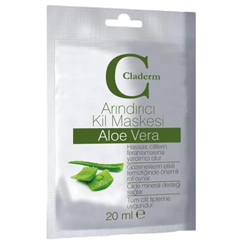 Claderm ماسک خاک رس پاککننده آلوئه ورا ۲۰ میلیلیتر