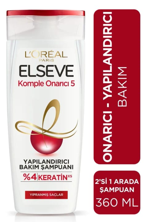 شامپوی دوکاره ترمیمکننده کامل Elseve 360ml