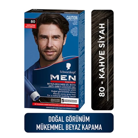Schwarzkopf Men Perfect رنگ مو 80 قهوه‌ای مشکی