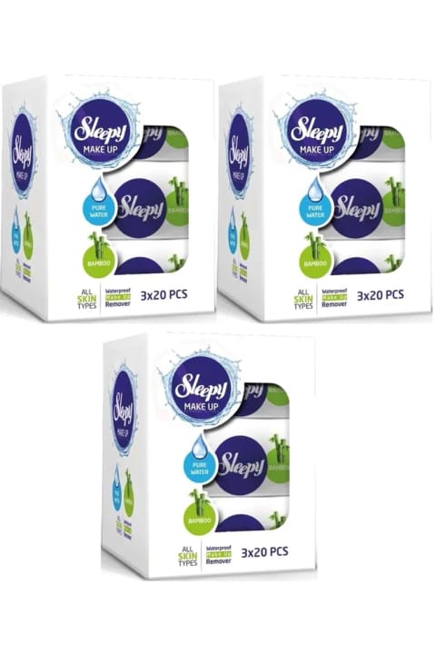 Sleepy دستمال پاککننده صورت بامبو میکاپ ۱۸۰ برگ (۹ بسته × ۲۰)