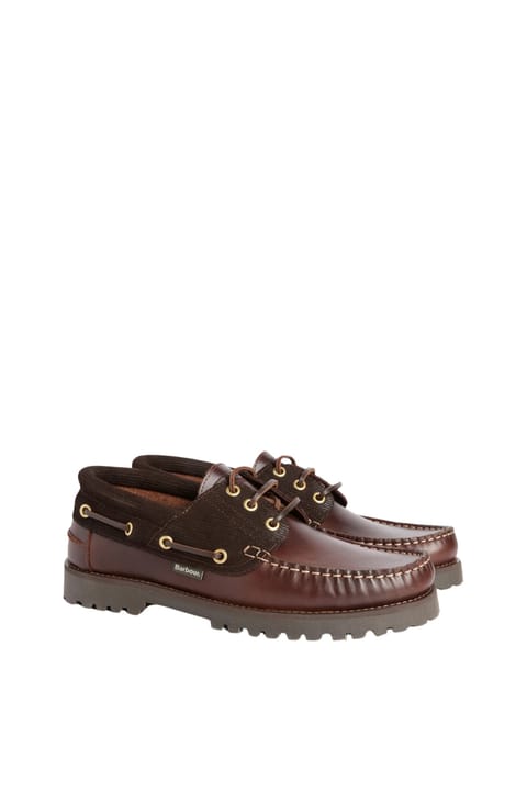 کفش روزمره Barbour Deck BR98 Dk Brown Brown Cord