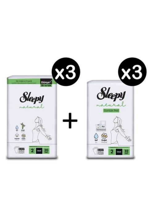 نواربهداشتی Sleepy نچرال ۶۰ عددی + روزانه ۹۶ عددی