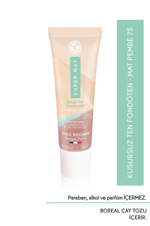 Yves Rocher پوست بینقص ماتی فونداسیون - 30 میلیلیتر صورتی 75 — Pembe 75