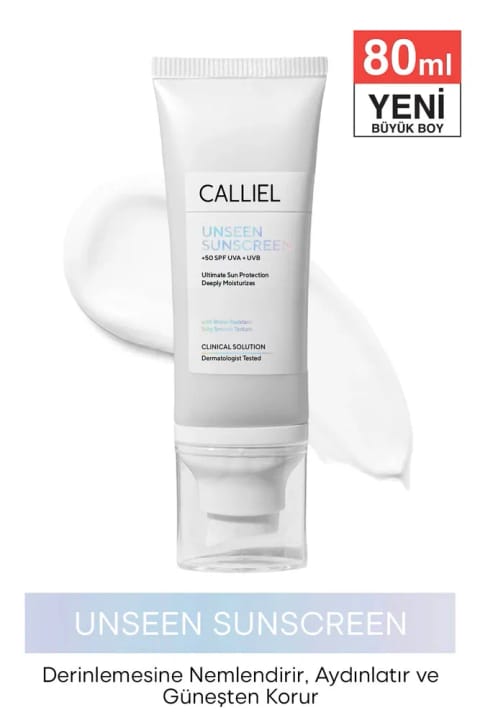 کرم ضد آفتاب CALLİEL با SPF 50، پوشش نامرئی و شفاف با پایان طبیعی و مرطوبکننده