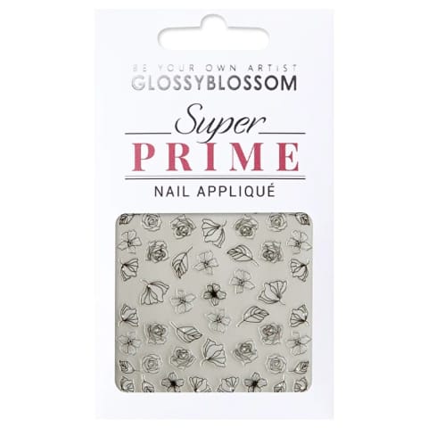 Glossy Blossom Floral Garden Midnight استیکر ناخن 45257