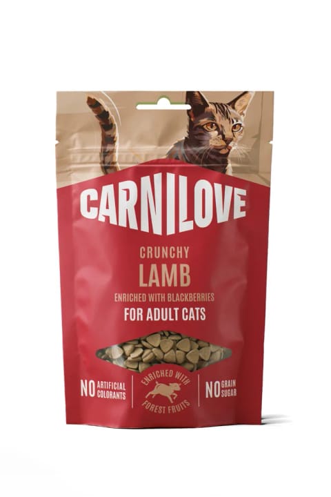 Carnilove Snack گربه crunchy با بره و شاهتوت ۵۰ گرم