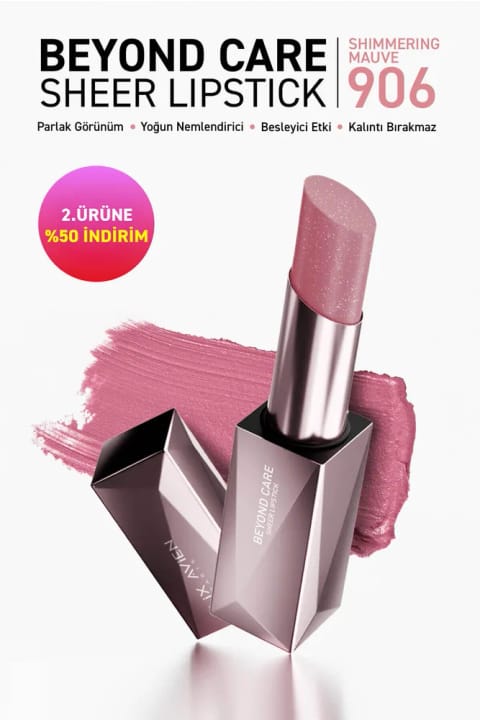 رژ لب شیِر آلکس اویین بیاند کر 906 - رنگ Shimmering Mauve