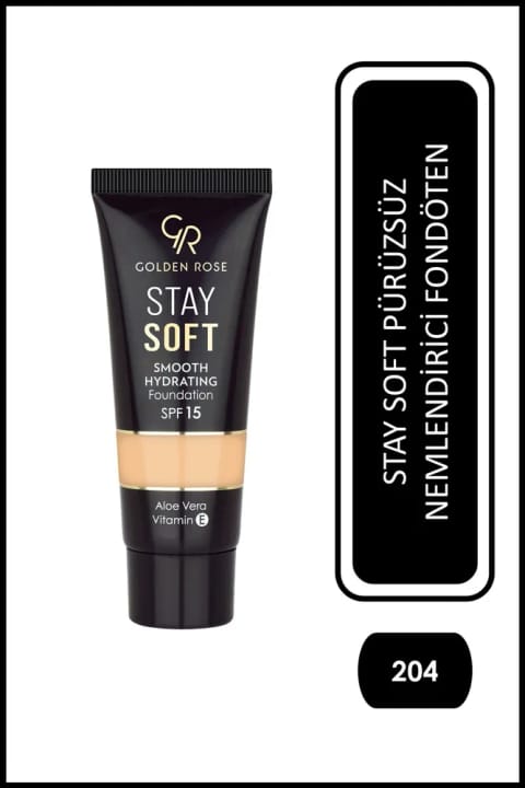 Golden Rose Stay Soft Smooth Hydrating Foundation No: 204 - کرم پودر مرطوب‌کننده