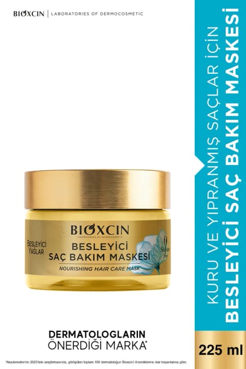 Bioxcin ماسک ترمیمکننده مو با روغنهای مغذی – مناسب موهای خشک و آسیبدیده ۲۲۵ میلیلیتر
