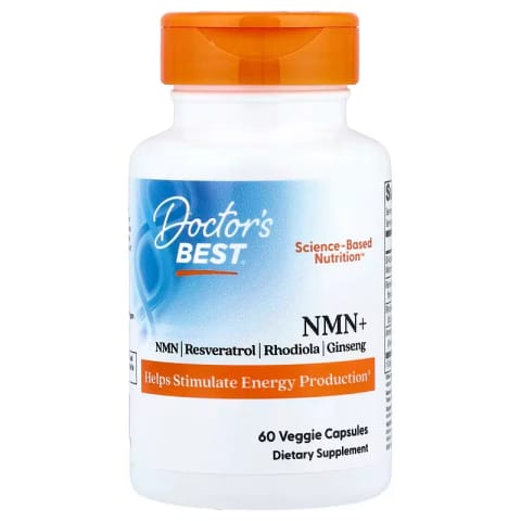 Doctor's Best NMN+ Nicotinamide Resveratrol Rhodiola 60 Veggie Caps