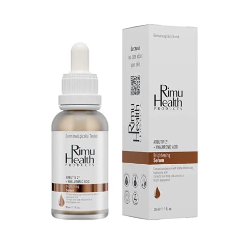 سرم صورت Rimu Health برای یکنواخت‌سازی رنگ پوست و روشن‌کننده لکه‌ها ۳۰ میلی‌لیتر (حاوی Arbutin %2 + Hyaluronic Acid)