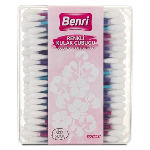 Benri گوش پاککن رنگی ۲۰۰ عددی