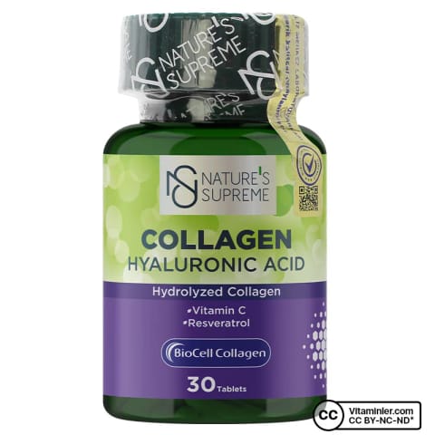 Nature's Supreme BioCell Collagen & Hyaluronic Acid 30 قرص