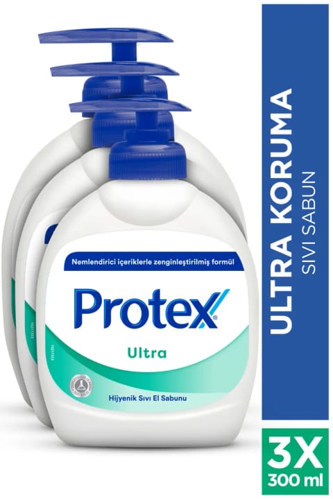 Protex Ultra محافظت طولانی‌مدت شامپو بدن 3×300 میلی‌لیتر صابون مایع دست