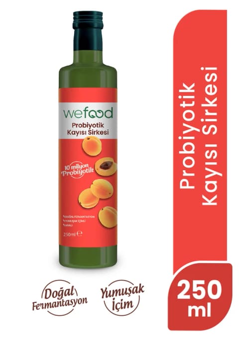 Wefood سرکه زردآلو پروبیوتیک 250 میلیلیتر